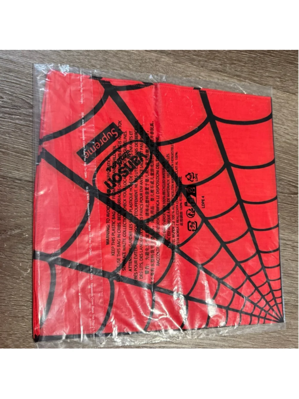 Supreme X Vanson Leathers X Spider-Man Bandana Black White Red Set Of 3 Bundle